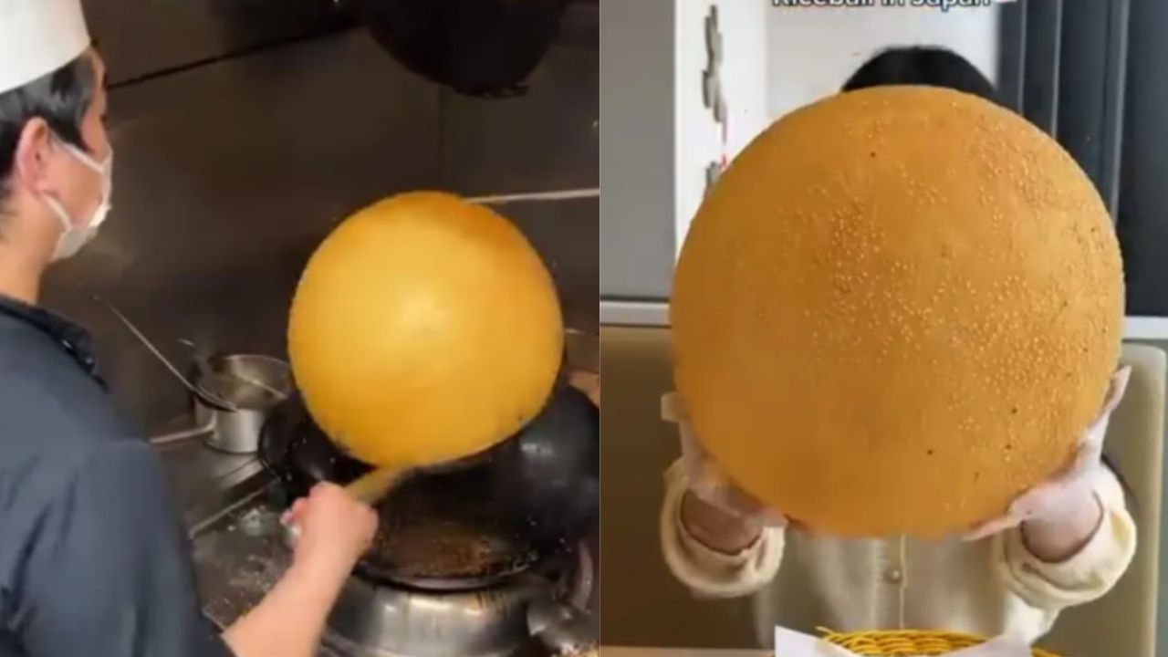 Large Indian Pani Puri?" – Internet Reacts to Viral Giant Rice Ball in Japan