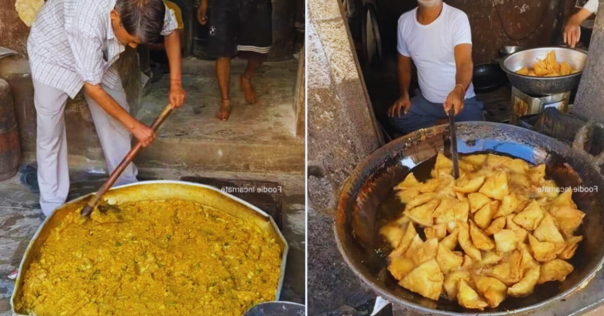 World Samosa Day Special: Jaipur Shop’s Shovel-Mixed Aloo Masala Samosa Steals the Show